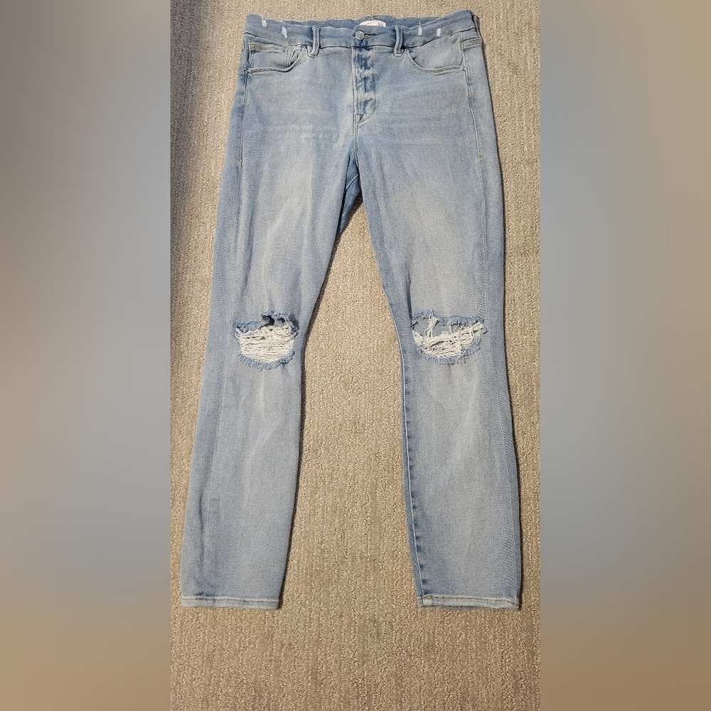 Good American ripped skinny jeans